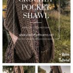 Shawl With Pockets Free Crochet Pattern and Video Tutorial