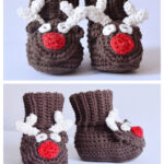 The Reindeer Christmas Boots Free Crochet Pattern