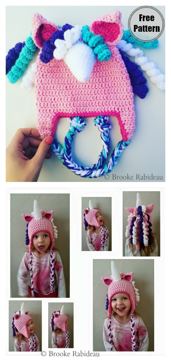 Crochet Unicorn Hat