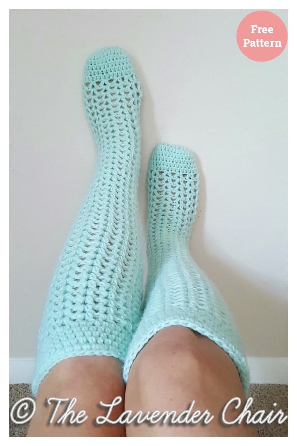 Valerie's Knee High Socks Free Crochet Pattern 
