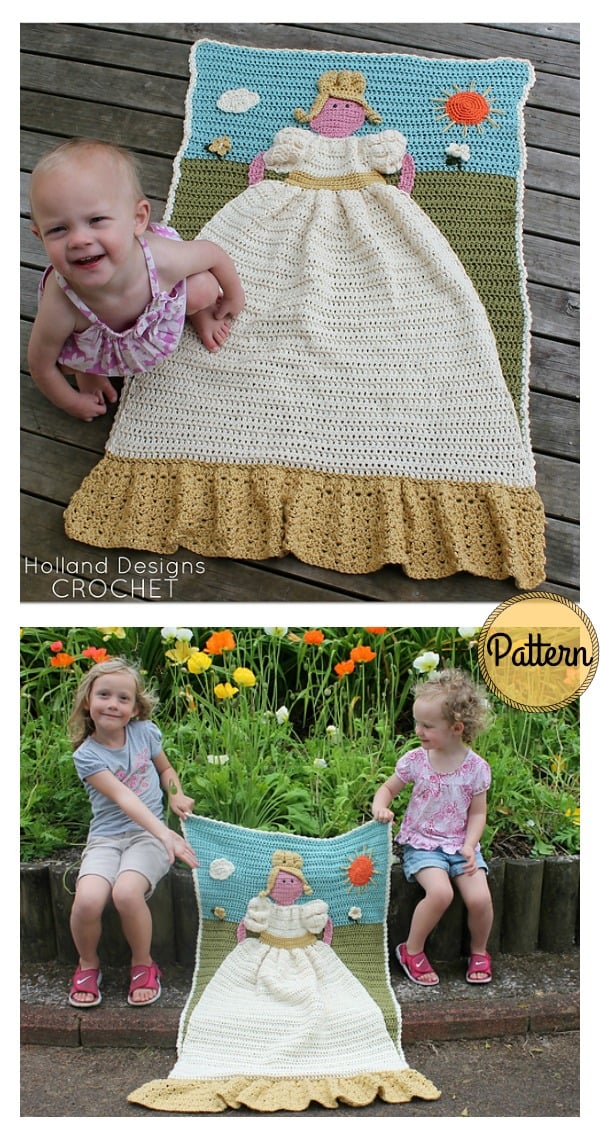 Adorable Princess Blanket Crochet Pattern 