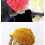 Audrey Newsboy Brim Hat Free Crochet Pattern