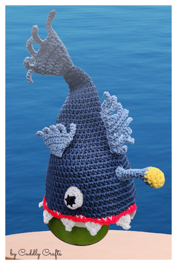 Brain Eater Fish Hat Free Crochet Pattern
