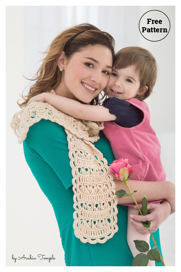 Broomstick Lace Mothers Day Scarf Free Crochet Pattern