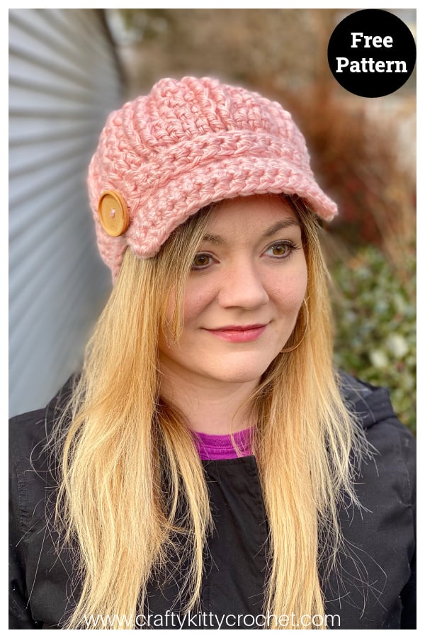 Capitol Couture Newsboy Hat Free Crochet Pattern