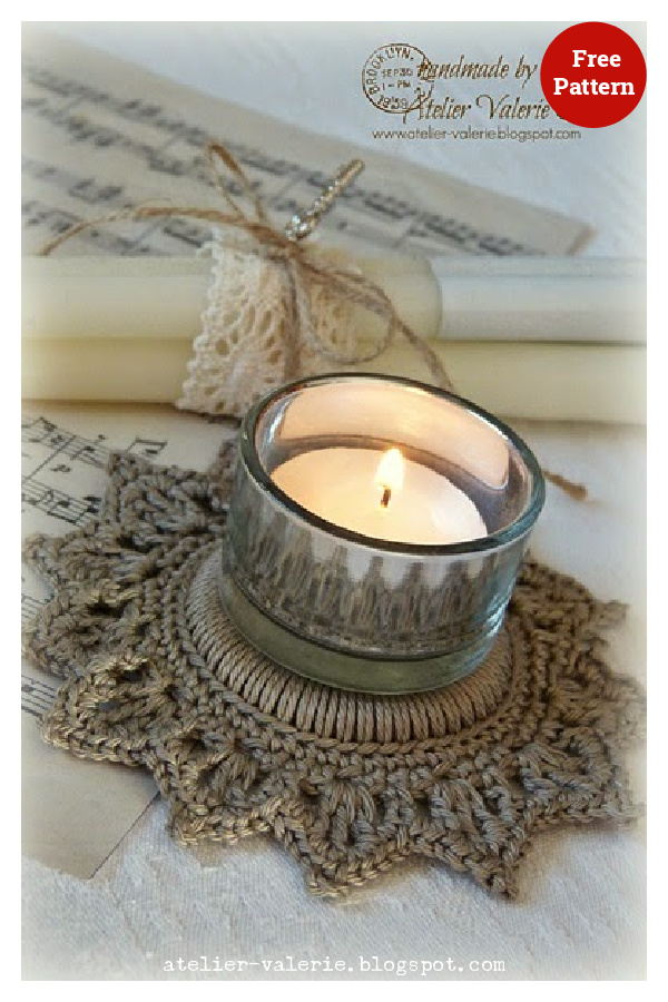 Christmas Candle Ring Free Crochet Pattern
