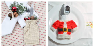 Christmas Cutlery Holders Free Crochet Patterns