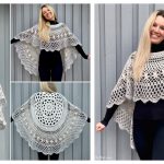 Circular Asymmetric Long Poncho Crochet Pattern