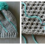 Easy Crochet Diagonal Hatch Slouchy Hat Free Pattern