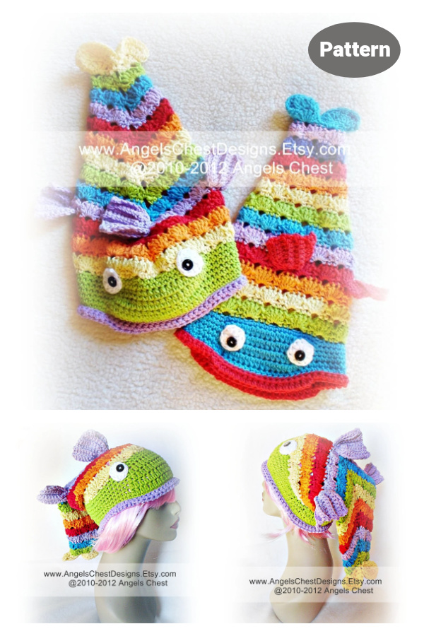 Fishy Slouch Hat Crochet Pattern
