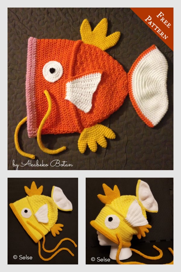 Goldfish Monster Hat Free Crochet Pattern