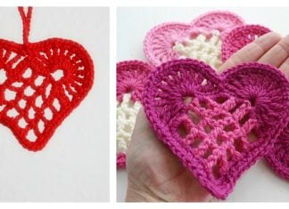 Heart Motif Free Crochet Pattern