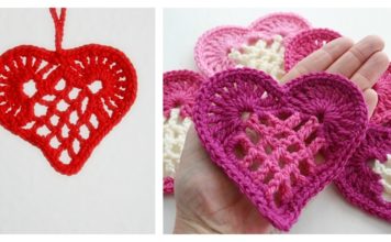 Heart Motif Free Crochet Pattern