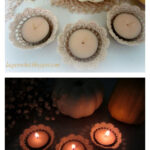 Lace Tealight Candle Holder Free Crochet Pattern