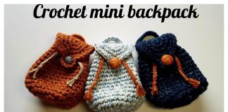 Mini Backpack Keychain Free Crochet Pattern