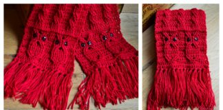 Owl Cabled Scarf Free Crochet Pattern