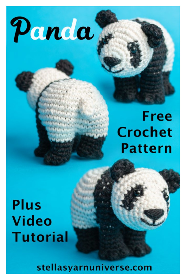 Panda Amigurumi Free Crochet Pattern and Video Tutorial