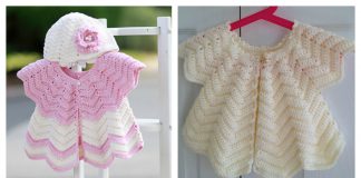 Star Shaped Baby Chevron Cardigan Free Crochet Pattern and Video Tutorial