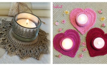 Tealight Candle Holder Free Crochet Pattern