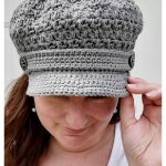 The Mixed Cluster Newsboy Hat Free Crochet Pattern