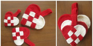 Weaving Danish Heart Free Crochet Pattern
