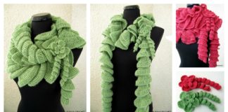 Cascading Ruffles Scarf Crochet Pattern