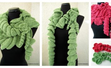 Cascading Ruffles Scarf Crochet Pattern