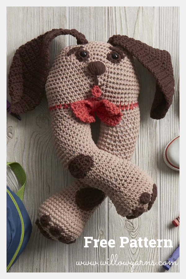 Dog Travel Neck Pillow Free Crochet Pattern 