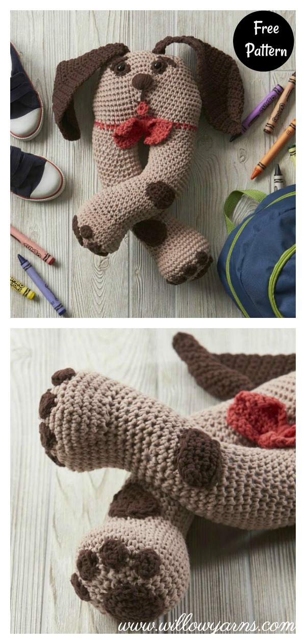 Dog Travel Neck Pillow Free Crochet Pattern