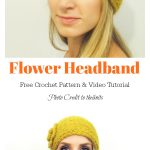 Flower Headband Free Crochet Pattern and Video Tutorial