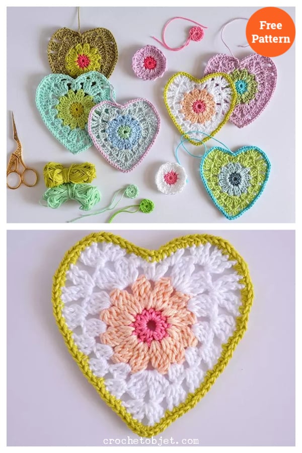 Granny Chic Heart Free Crochet Pattern