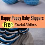 Happy Puppy Baby Slippers Free Crochet Pattern