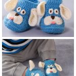 Happy Puppy Baby Slippers Free Crochet Pattern
