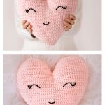 Heart Shaped Pillow Free Crochet Pattern