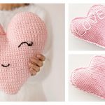 Heart Shaped Pillow Free Crochet Pattern