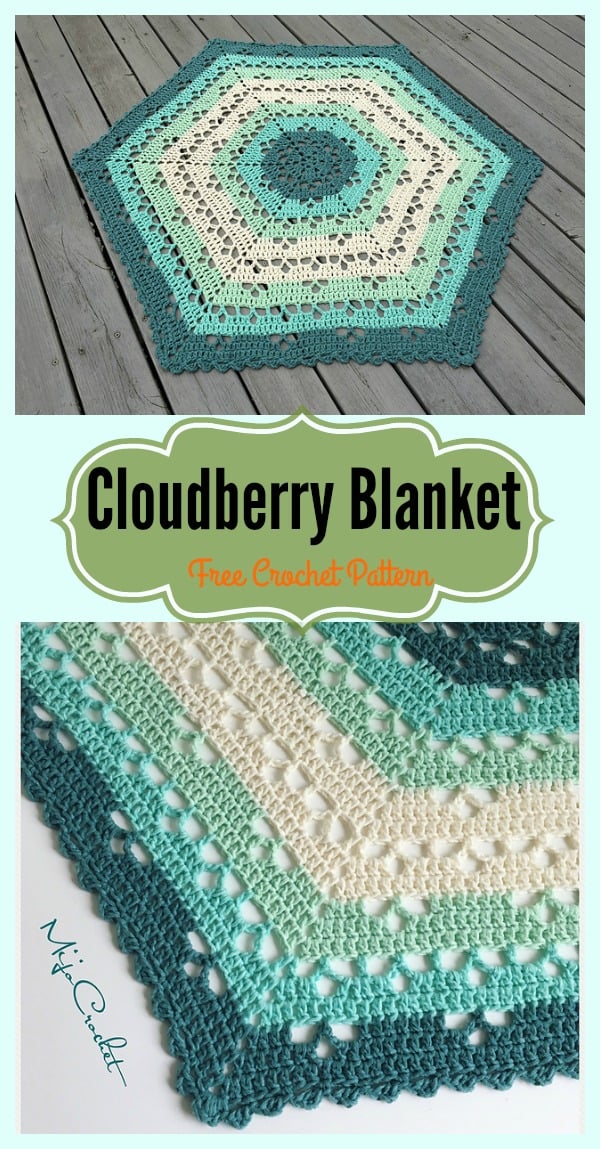 Lace Cloudberry Blanket Free Crochet Pattern