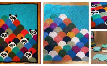 Circle Afghan Panda Blanket Free Crochet Pattern