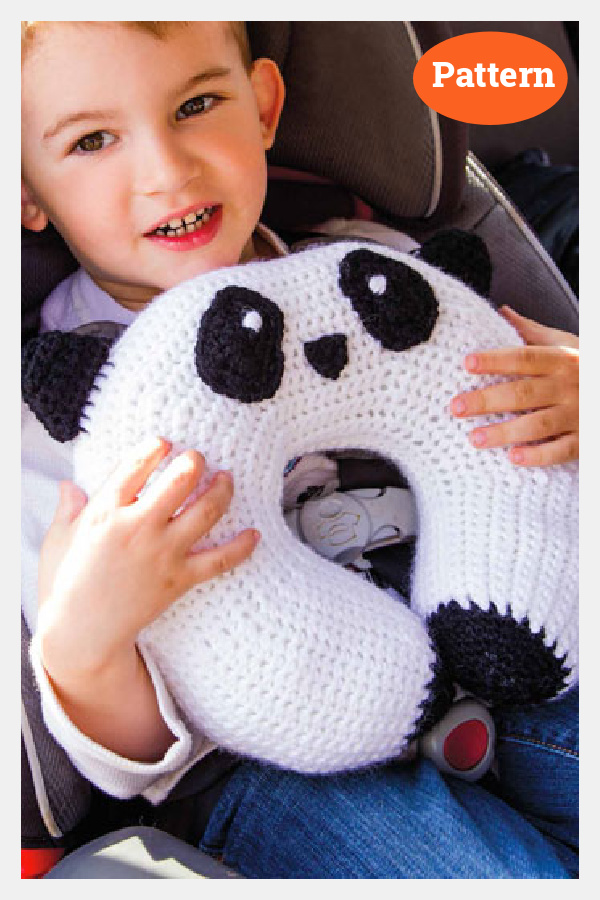 Panda Travel Pillow Crochet Pattern 