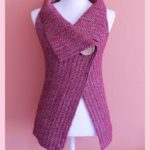 Peek-a-Boo Button Wrap Free Crochet Pattern (S-XL)