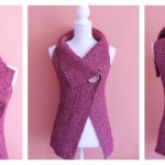 Peek-a-Boo Button Wrap Free Crochet Pattern (S-XL)