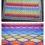 Rainbow Stained Glass Blanket Crochet Pattern