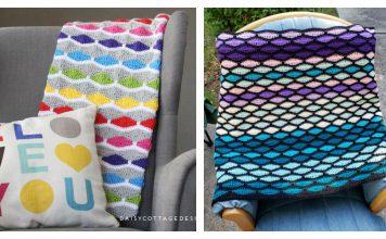 Rainbow Stained Glass Blanket Free Crochet Pattern