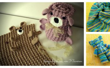 Roly Poly Teddy Bear Blanket Crochet Pattern