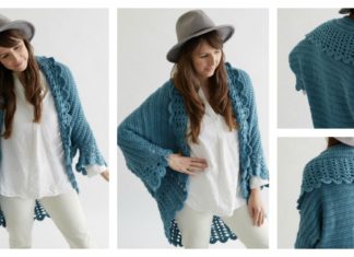 Shell Edged Blanket Sweater Crochet Pattern
