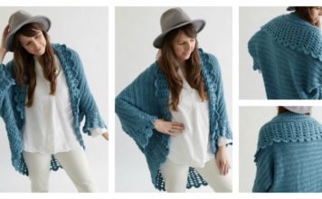 Shell Edged Blanket Sweater Crochet Pattern