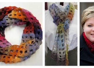 Windowpane Scarf Free Crochet Pattern