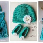 Baby Set Hat Booties and Dress Free Crochet Pattern