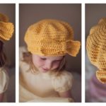 Beret Hat With Bow Free Crochet Pattern