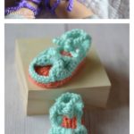 Bitty Bow Baby Sandals Free Crochet Pattern