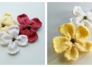 Dogwood Blossoms Free Knitting Pattern and Video Tutorial